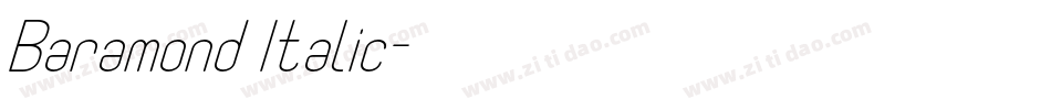 Baramond Italic字体转换